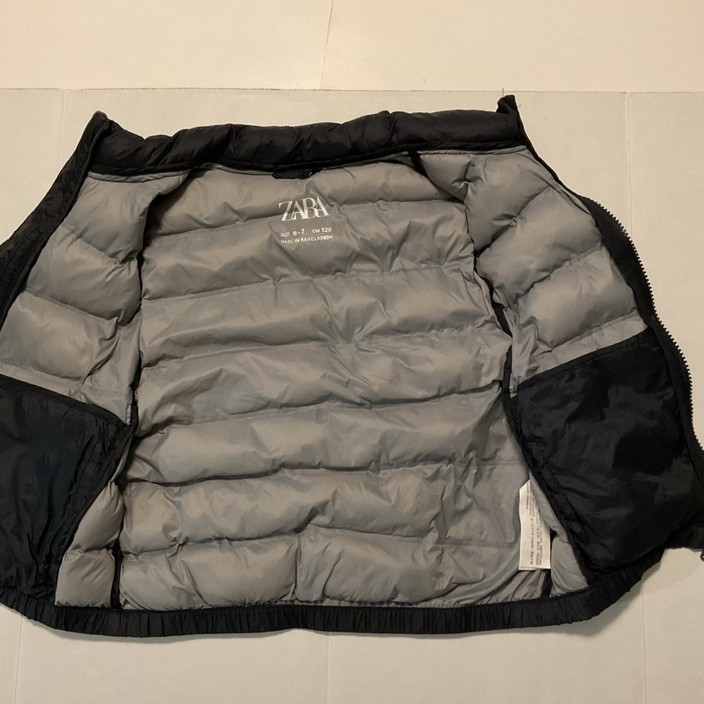 Zara Kids Lightweight Puffer Vest Black - Picture 5 of 8